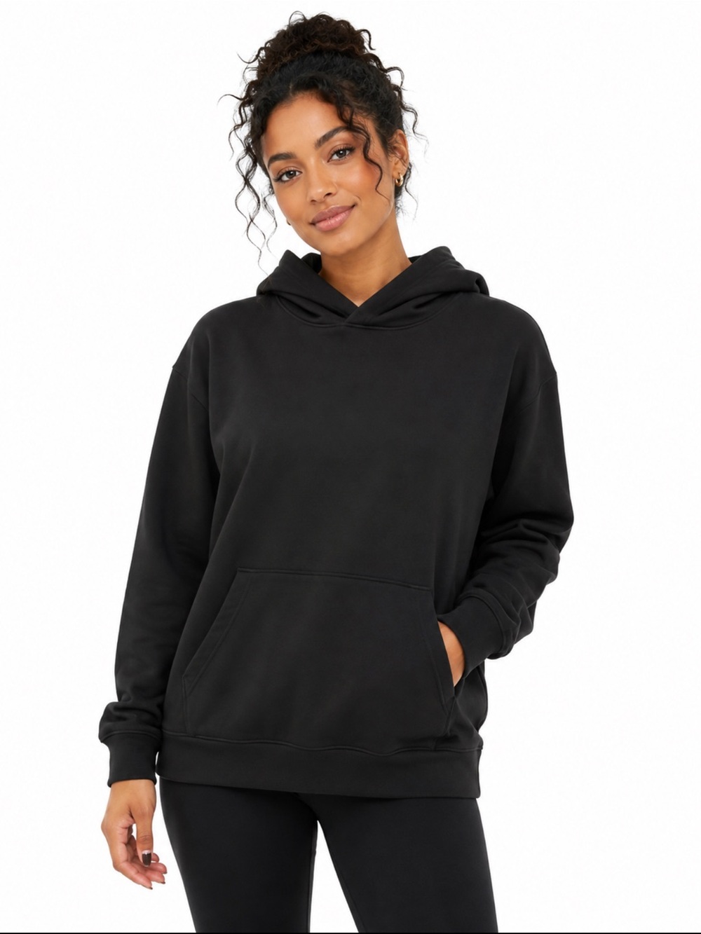 William Rast Black‎ Pima Cotton Modal Pullover Hoodie Mens L
